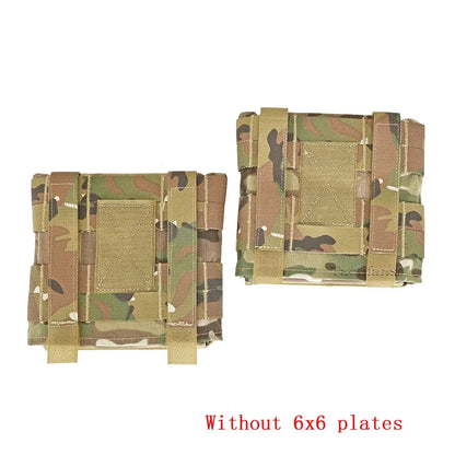 Tactical Ultralight Side Plate Pouch 6x6 Side Armor Carrier Pouch EVA Pad Sundry Bag for TMC AVS LV119 JPC Hunting Vest