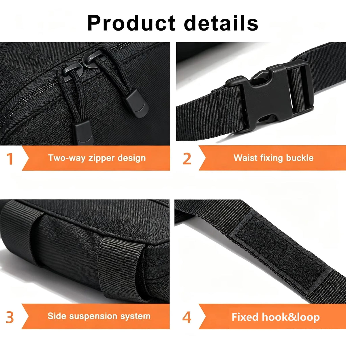 Tactical Fanny Pack Quick Release Gun Bag Concealed Carry Pistol Holster Bag Hidden Gun Pouch 9mm Handgun EDC Waist Pack