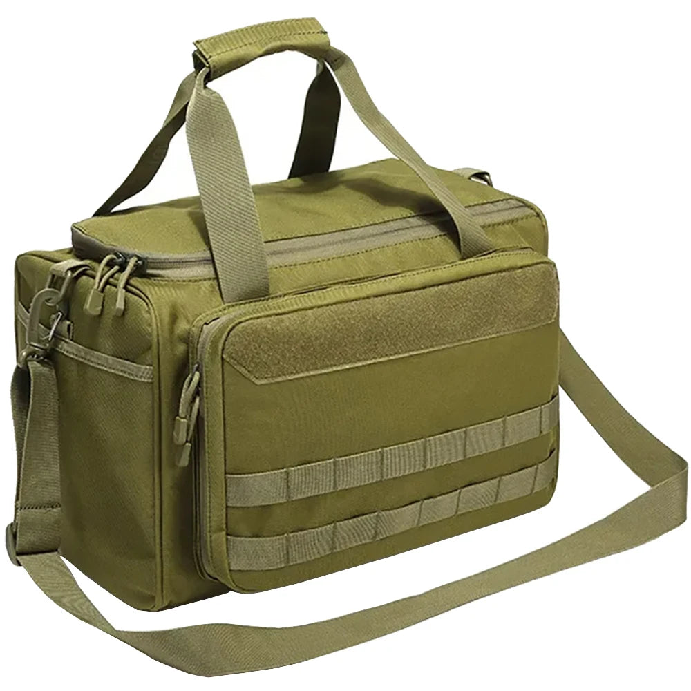 Gun Range Storage Bag Tactical Camping Molle Pouch Outdoor Sport Hunting Accessory Nylon Gun Case Bag Pistol Tool Shoulder Pack