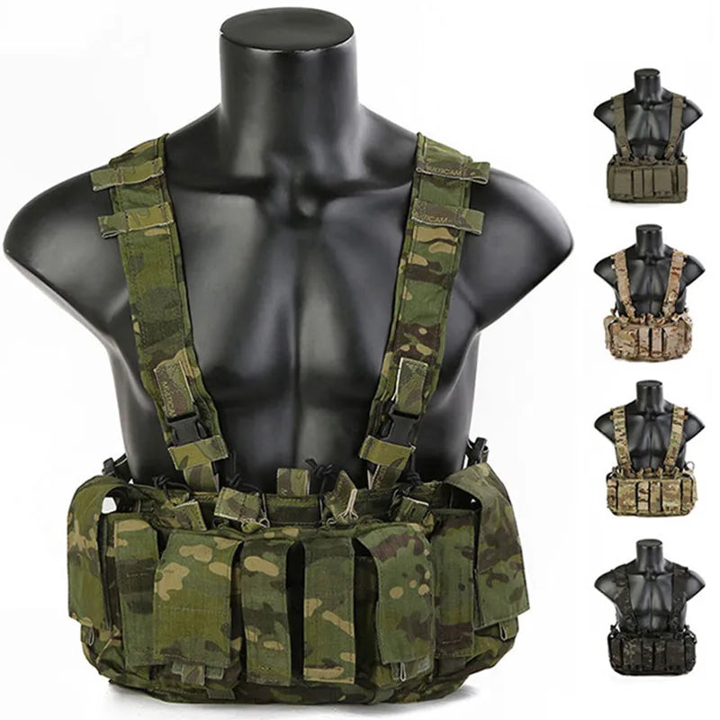 Emersongear MF Style Tactical Chest Rig UW Gen IV Airsoft Hunting Vest Harness Split Front Carrier