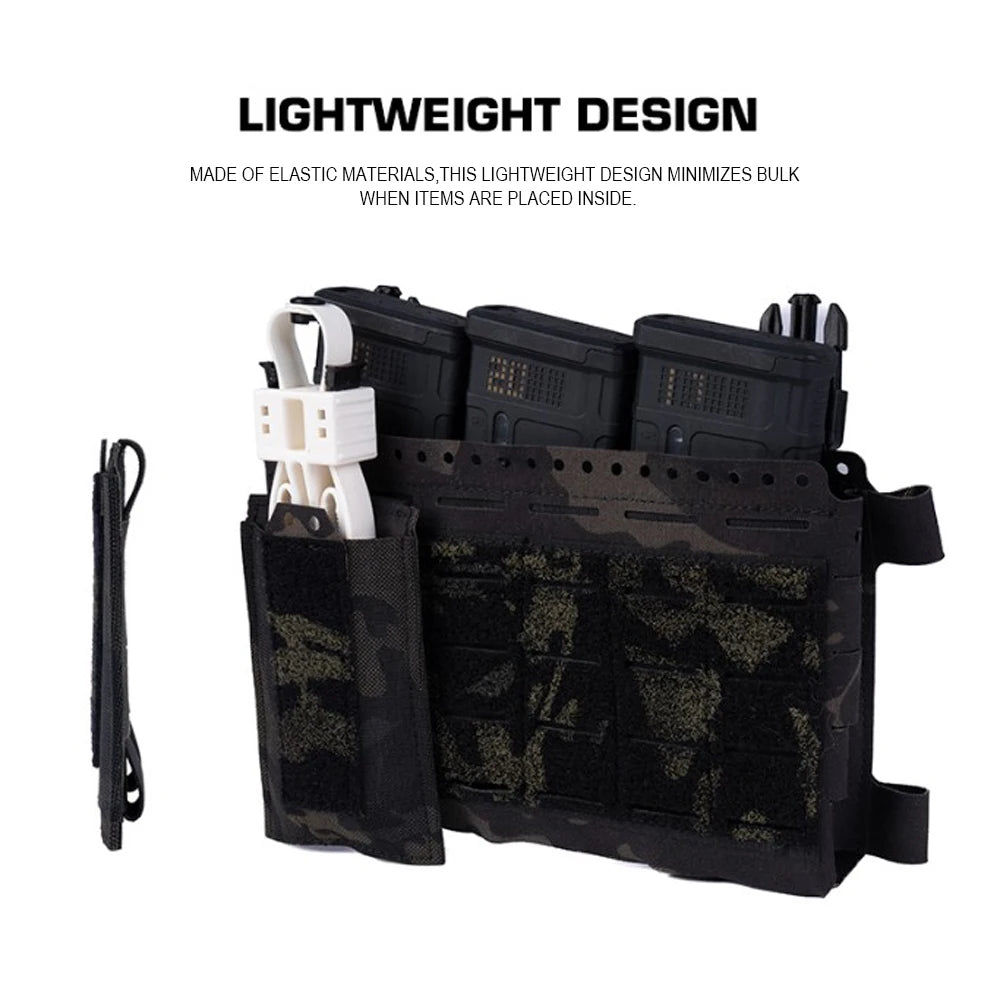 Lightweight Thin Elastic 5.56 Magazine Pouch Portable SP Tactical Hunting Vest Front Panel 2th Layer Expansion Molle Mag Bag