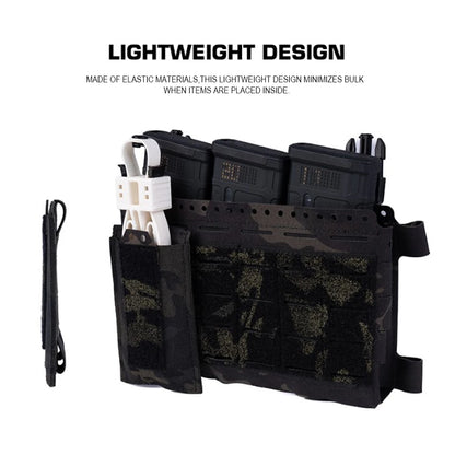 Lightweight Thin Elastic 5.56 Magazine Pouch Portable SP Tactical Hunting Vest Front Panel 2th Layer Expansion Molle Mag Bag