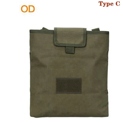 Tactical Molle Folding Magazine Dump Drop Pouch Utility Drawstring Recovery Mag Holster Ammo Bag Hunting Accessories Pouch