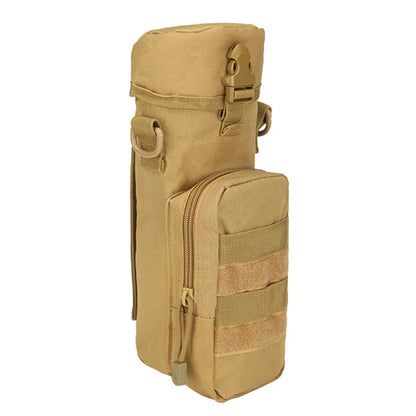 Tactical Molle Water Bottle Pouch Nylon Outdoor Sport Travel Kettle Bag with Shoulder Strap