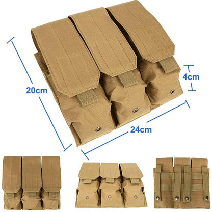 M4 5.6 7.62 Triple Magazine Pouch Single Double Magazine Bag for M6 AR M4 AR15 Rifle Pistol Mag Pouch Molle Bag Vest Accessory