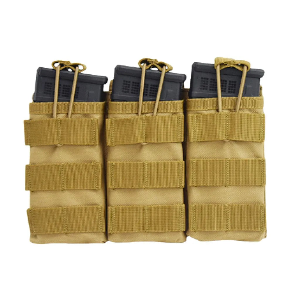 Triple Magazine Pouchs Molle Pouch 7.62 AK 74 47 AR15 M4 5.56 Rifle Ammo Mag Bag Airsoft Gun Accessories Torch Holster