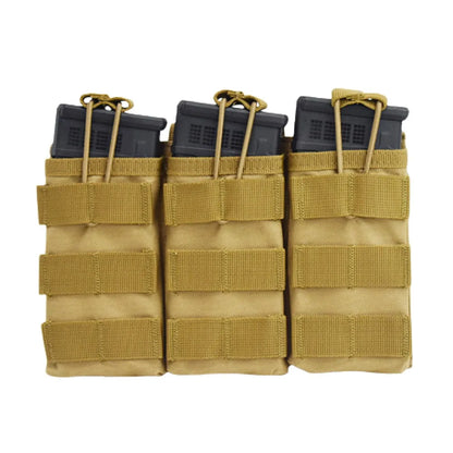 Triple Magazine Pouchs Molle Pouch 7.62 AK 74 47 AR15 M4 5.56 Rifle Ammo Mag Bag Airsoft Gun Accessories Torch Holster