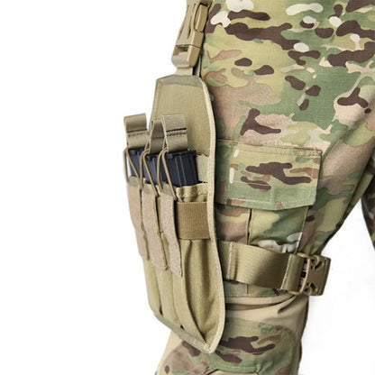 Emersongear MP7 Triple Leg Mag Pouch Thigh Magazine Bag Hunting Buckle Clip Holder Carrier 9mm For MP5 / KRISS Camping EM6055