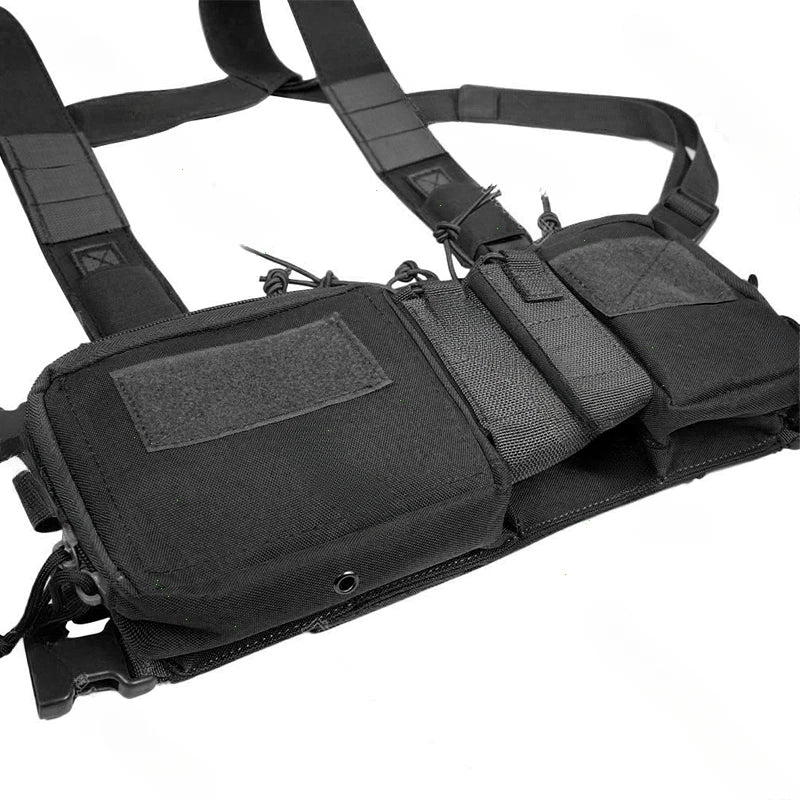 Molle System Chest Rig Tactical Vest CS Match Military Gear Pack Magazine Pouch Holster Waist Men Nylon Swat