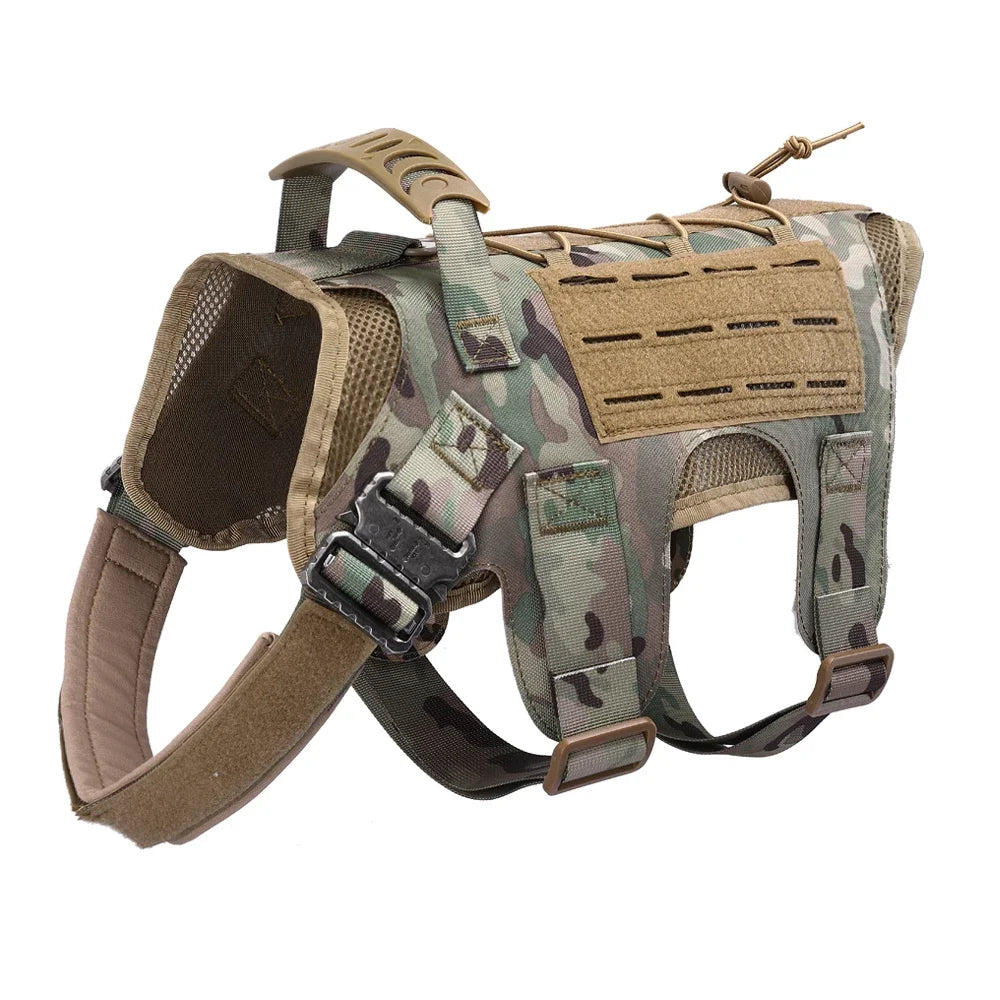 Tactical Dog Vest Hunting Shooting Cs  Fan Service Nylon Pet Vests Airsoft Training Molle Dogs Harness