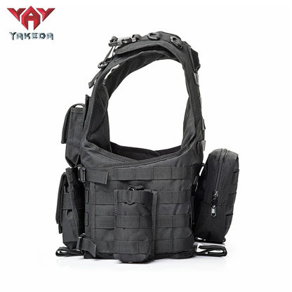 Yakeda Tactical Vest Multi-functional Wear-resistant Training Clothing Equipment Camouflage Clothing Camping Protective Vest