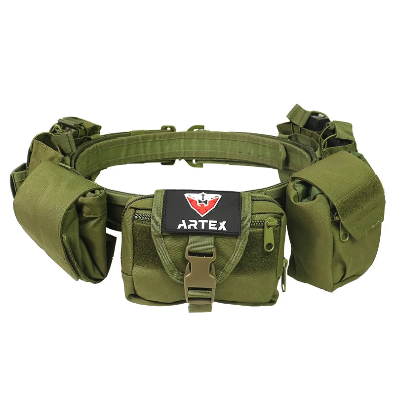 ARTEX Outdoor Battle Belt Sets Duty Belts Law Enforcement Airsoft Utility Belt with Accessories Pouches