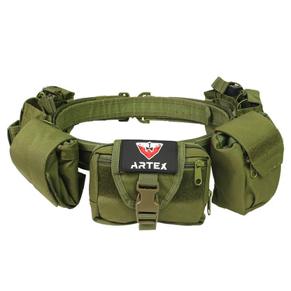 ARTEX Outdoor Battle Belt Sets Duty Belts Law Enforcement Airsoft Utility Belt with Accessories Pouches