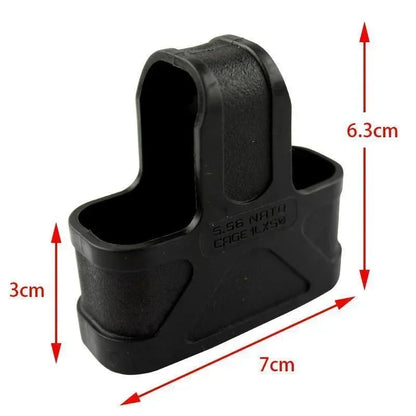 6pcs Tactical 5.56 Fast Magazine Rubber Holster Mag Pull Assist Cage Loops NATO Skull M16 AR15 Paintball Airsoft Gun Accessories
