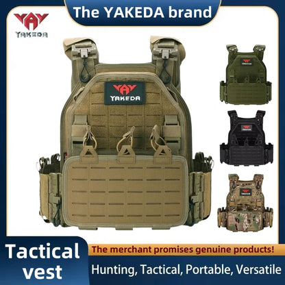 YAKEDA Tactical Vest Outdoor Hunting Plate Carrier Protective Adjustable Vest Airsoft Carrier Combat Equipment 6094 vest