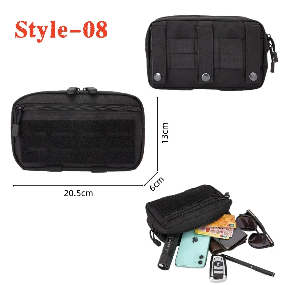 IFAK EDC Bag Tactical Molle Admin Pouch Waist Bag Hunting Vest Emergency Tool Kit Outdoor First Aid Kit Camping Survival Bag