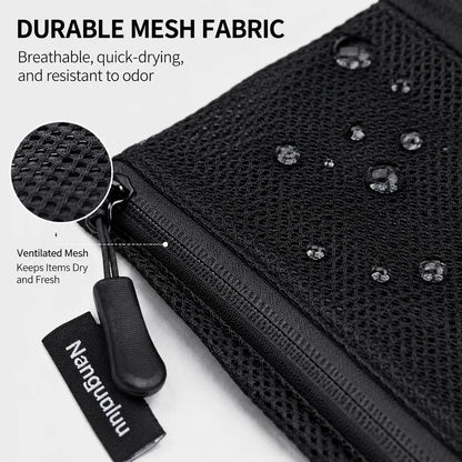 Dyneema Ultralight Hanging Toiletry Bag UHMWPE - 45g, 3-Compartment Waterproof Wash Organizer Storage Bag for Travel & Outdoor