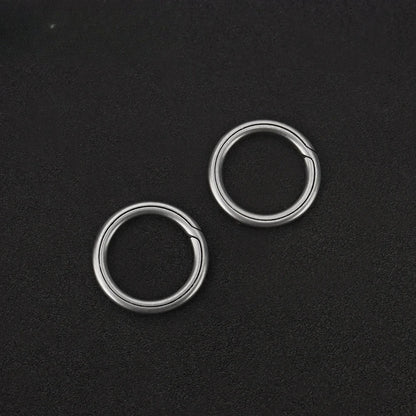 1Set Mini Titanium Alloy Side Push Key Ring EDC Outdoor Tool DIY Accessory Metal Keychain For Car Keys Multi Sizes Multi Tool