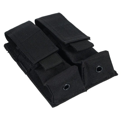 9mm Molle Double Pistol Magazine Pouch Mag Holster Flashlight Holder EDC Tool Waist Bag Vest Pouches Outdoor Hunting Accessories