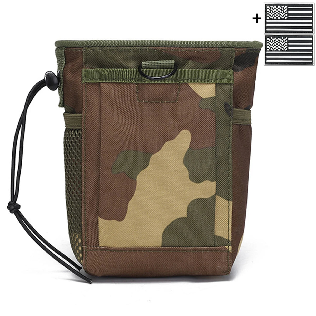 Multi functional storage bag MOLLE waist bag outdoor EDC practical drawstring storage bag, fabric wear-resistant and durable