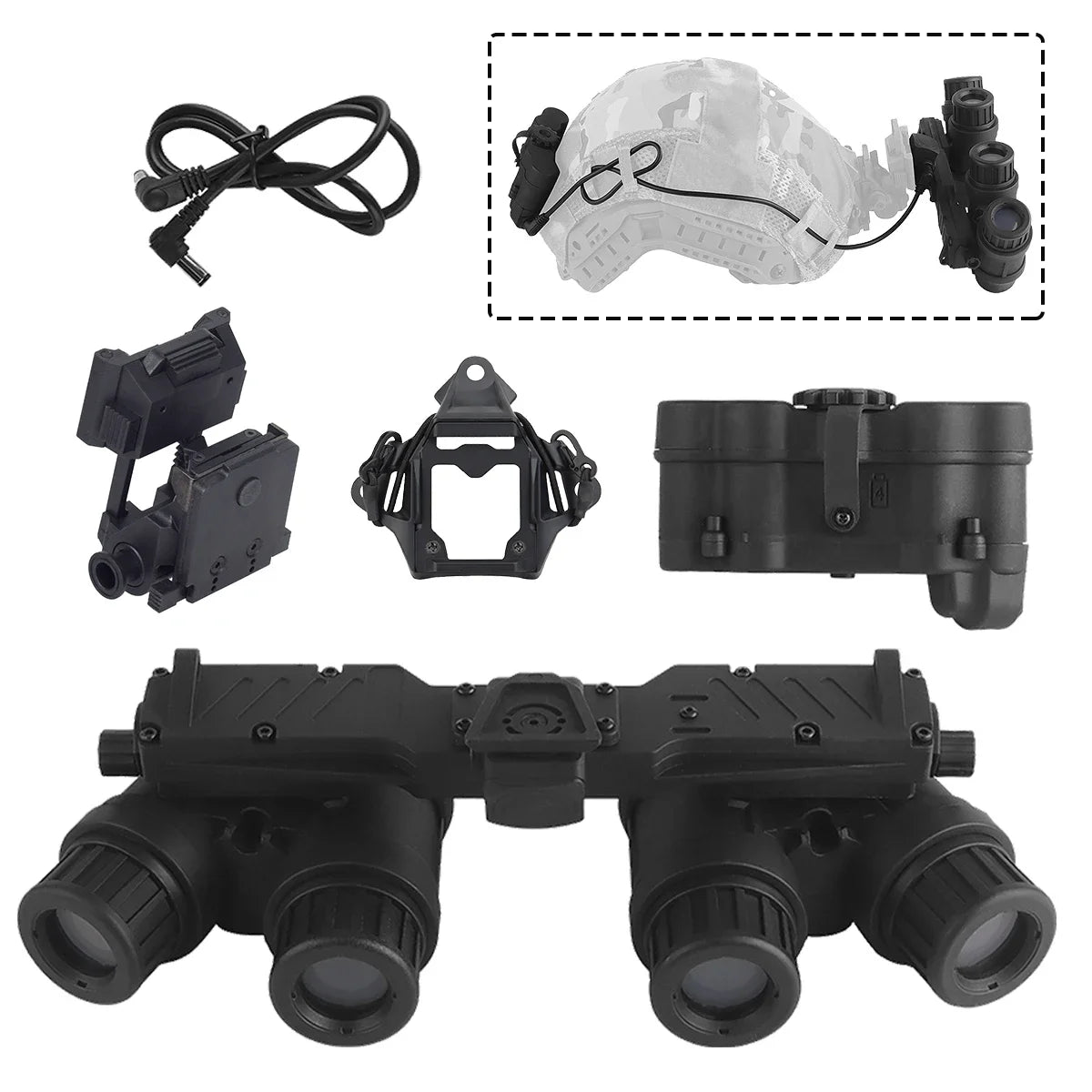 Nylon GPNVG 18 Night Vision Goggle AN-PVS-3-1With L4G24 Helmet NVG Mount Adapter DUMMY Model Fast Helmet Accessory High Quality