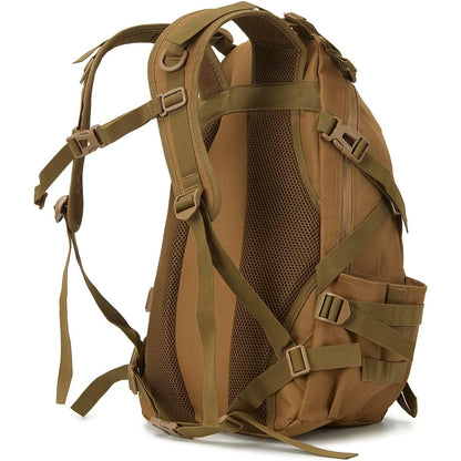35L Tactical Hunting Backpack for Men with MOLLE System & Reflective Strip, Outdoor Hiking Rucksack with Dual Cup Holders & Compression Straps, Deer Bow Archery Elk Waterfowl Hunting Gear Bag