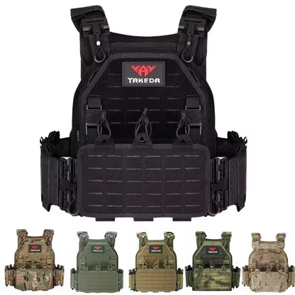 YAKEDA Tactical Vest 6094 Fast Detachable Light Laser Cut Outdoor Hunting Black Gear Carry Vest of High Quality