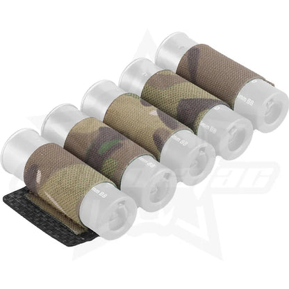 OPHIDIAN 5 Rounds 12 Gauge Shotgun Ammo Bag Hanging Molle Shotgun Rack Bullet Barrel Hunting Accessories