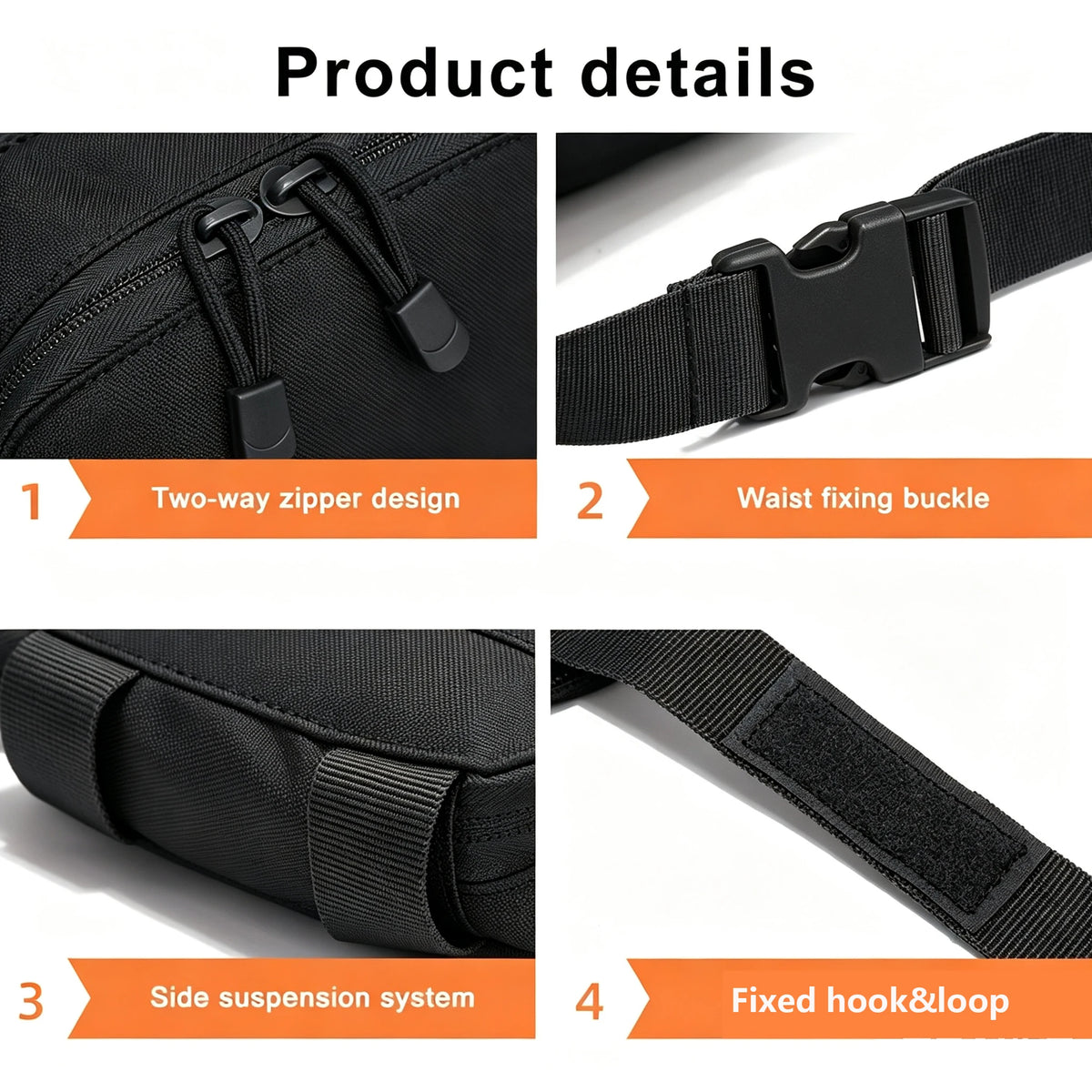Tactical Fanny Pack Quick Release Gun Bag Concealed Carry Pistol Holster Bag Hidden Gun Pouch 9mm Handgun EDC Waist Pack