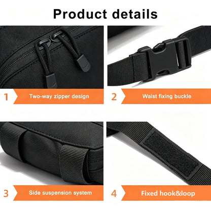 Tactical Fanny Pack Quick Release Gun Bag Concealed Carry Pistol Holster Bag Hidden Gun Pouch 9mm Handgun EDC Waist Pack