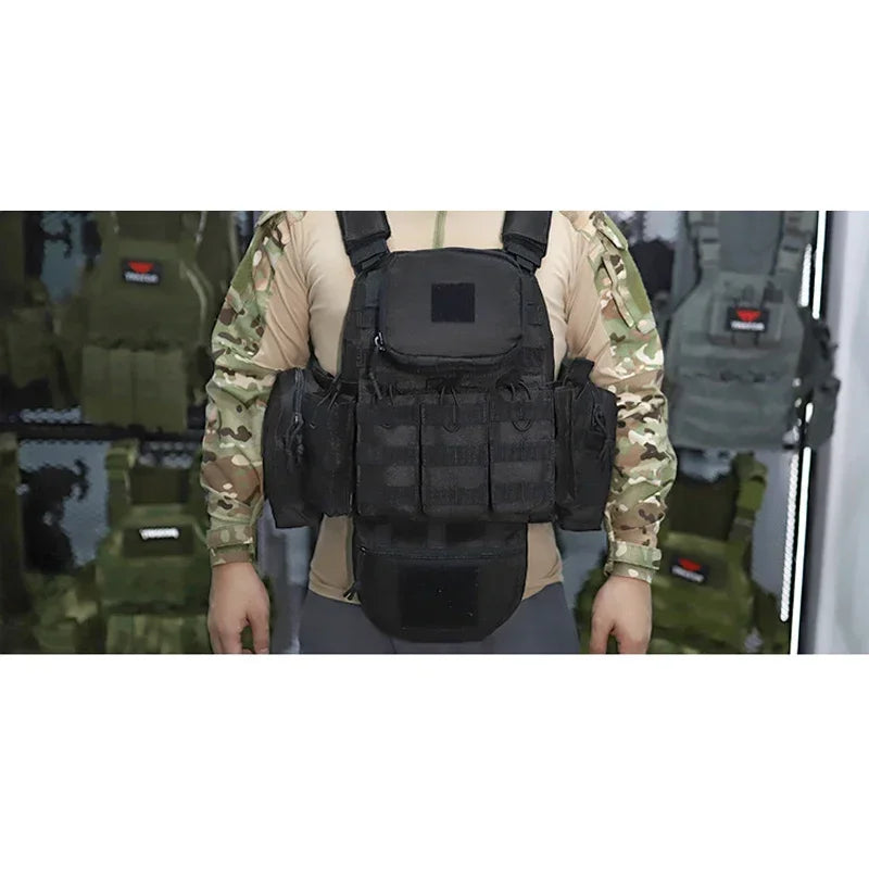 YAKEDA Multifunctional Modular Tactical Vest With Adjustable And Detachable Shoulder Straps, Suitable for Outdoor Sports
