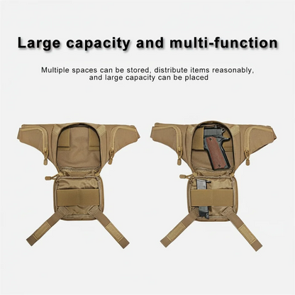 Tactical Pistol Gun Storage Bag Waist Fanny Pack Concealed Carry Anti-Theft Hidden Gun Holster Bag EDC Tool Pouch for Hunting