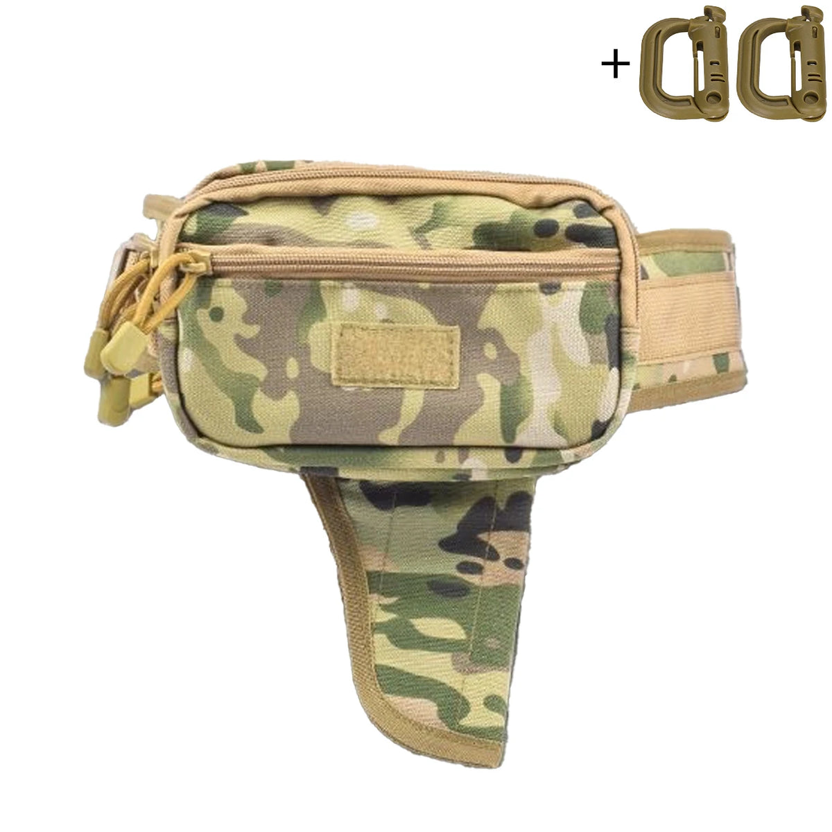 Portable hidden waist bag with widened adjustable waistband, high-strength quick release buckle, layered storage