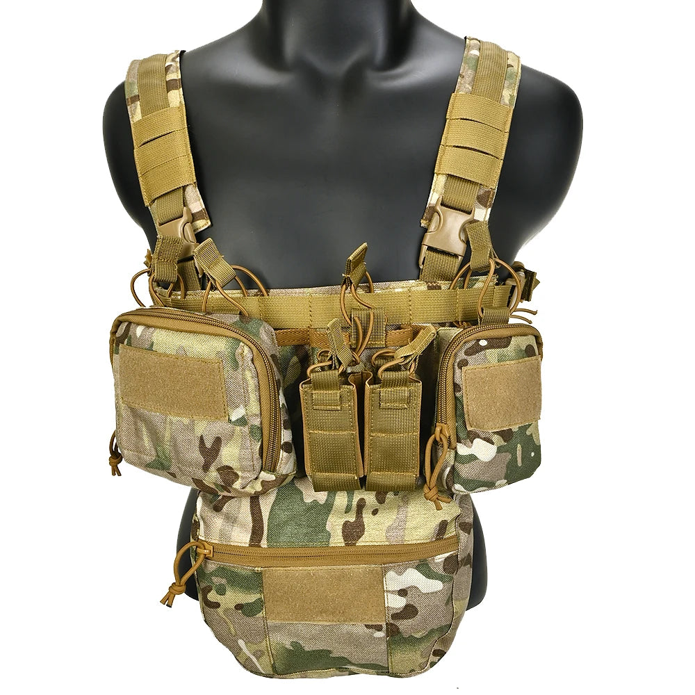 CS Match Wargame TCM  Chest Rig Airsoft Tactical Vest  Pack Magazine Pouch Holster Molle System Waist Men Nylon