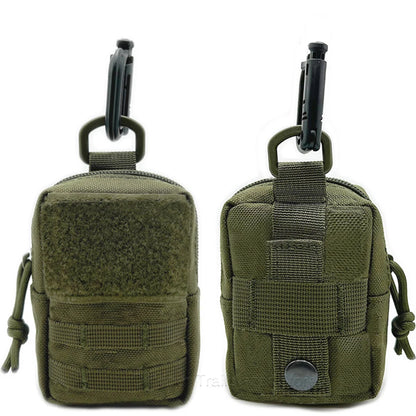 Tactical Mini MOLLE Pouch Compact Utility EDC Battery Cigarette Case Card Slot Waist Bags For Hunting Trekking Running Camping
