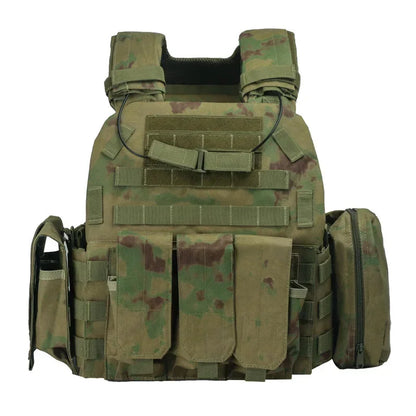 6094 Camouflage Plate Carrier Vest Multi-Functional Tactical Hunting Vest Adjustable Men Combat Equipment for Outdoor Cycling