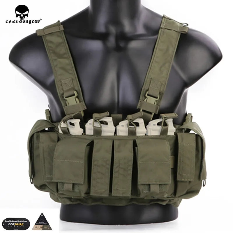 Emersongear MF Style Tactical Chest Rig UW Gen IV Hunting Vest Harness Split Front Carrier Waist Mag Bag