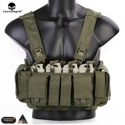 Emersongear MF Style Tactical Chest Rig UW Gen IV Hunting Vest Harness Split Front Carrier Waist Mag Bag
