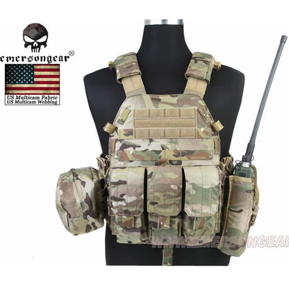 Emersongear For LBT 6094 Style Plate Carrier W/3 Pouches Tactical Vest Protective Gear Body Guard Armor Airsoft Hunting