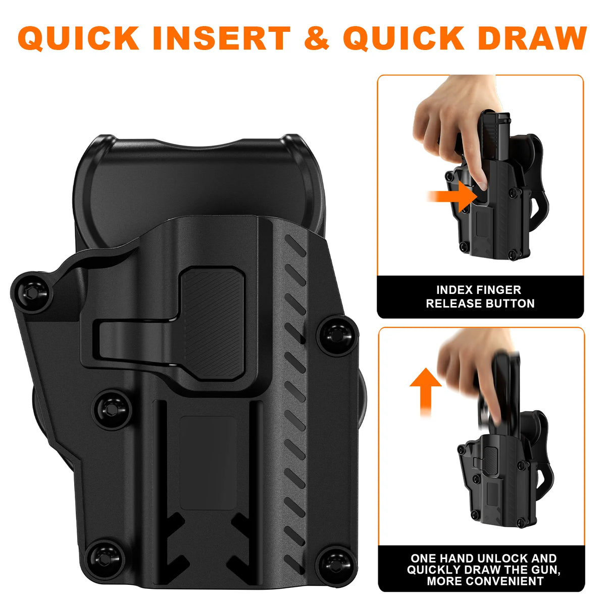Universal Pistol Holster For Glock G17 G19 G19X G26 G43 G43X 1911 P220 P320 Universal Handgun Series Hunting Accessories