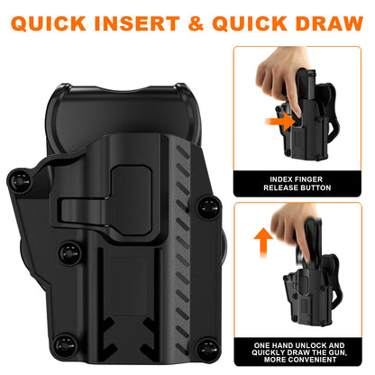 Universal Pistol Holster For Glock G17 G19 G19X G26 G43 G43X 1911 P220 P320 Universal Handgun Series Hunting Accessories