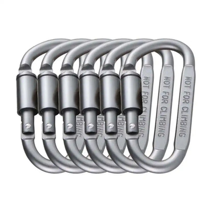 4 Pack D-ring Carabiner Clip Lightweight Aluminum Carabiners With Barrel Locking For Keychain Tactical Bag Backpack