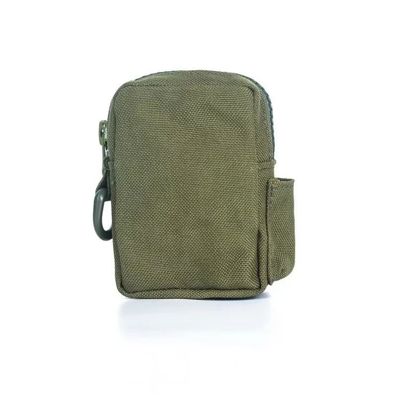 Tactical Bag Outdoor Molle Military Waist Bags, for Men Front Zipper Pocket Quick Access, for Camping Hiking(Black)