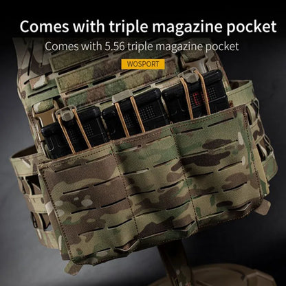 WOSPORT Tactical Outdoor Protective Mounted Vest LG3V2 6094 Thickened Shoulder Pads Laser MOLLE Cutting Hunting Vest