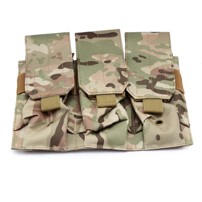 Utility Tactical MOLLE Magazine Pouches Triple&Double Shooting Mag Pouch Wargame Paintball 5.56/7.62 Mag Bag for M4 AR15 Ak47