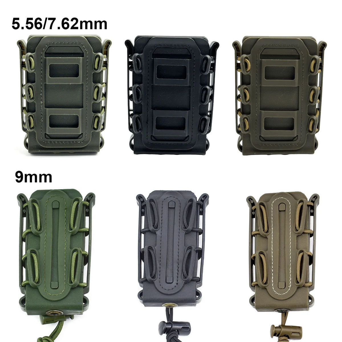NEW Tactical 5.56mm & 7.62mm Magazine Pouch 9mm Pistol Molle Mag Pouch Soft Shell Mag Pouch