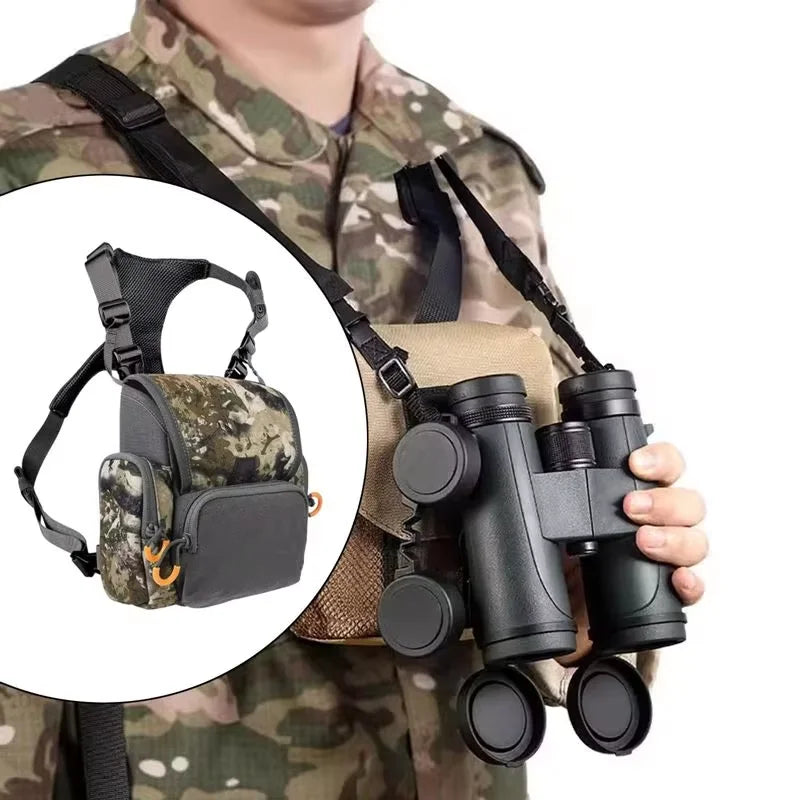 Tactics Binoculars Chest Bag Adjustable Camouflage Telescope Storage Bag Protective Cover Waterproof Pouch For Hunting Camping
