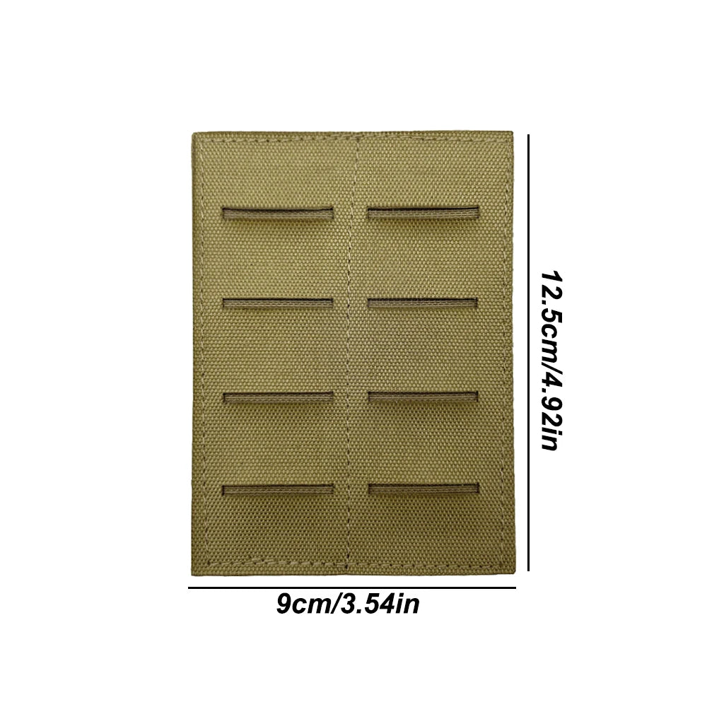 Tactical Molle Adapter Insert 2 Row Hook & Loop Backed Panel for Modular Storage EDC Packs Backpack Hunting Accessories