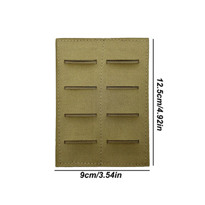 Tactical Molle Adapter Insert 2 Row Hook & Loop Backed Panel for Modular Storage EDC Packs Backpack Hunting Accessories