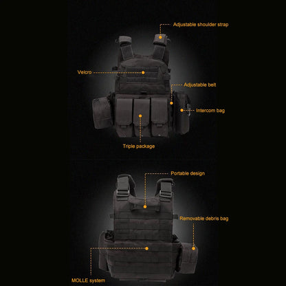 Nylon 600D Tactical Vest Body iujmor Hunting Carrier Airsoft Accessories Combat MOLLE Camo Military Army Vest CS Game Equipment